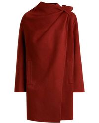 Kiton - Jassen ,Rood ,Kasjmier Kasjmier Overjas Met Sartoriale Knoop - Lyst