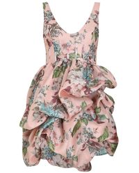 Zimmermann - Kleedjes ,Veelkleurig ,Linnen Gedrapeerde Mini Jurk - Lyst