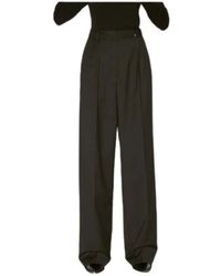 Barbara Bui - Broeken ,Groen ,Wol Elegante Wijde Broek - Lyst