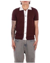 Alpha Studio - Tops ,Bruin ,Polo Shirt - Lyst