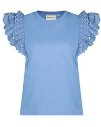 FABIENNE CHAPOT - T-shirt in cotone con maniche a farfalla - Lyst