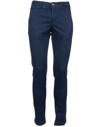 Jacob Cohen - Broeken ,Blauw ,Katoen Jeans Slim Fit - Lyst