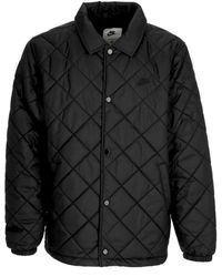 Nike - Club Therma-Fit Zwarte Jas - Lyst