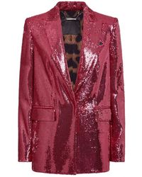 Philipp Plein - Jassen ,Roze ,Leer Blazer Jacket Paillettes - Lyst
