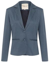 Cream - Jassen ,Blauw ,Geo Dot Captain Blazer Blauwe Streep - Lyst
