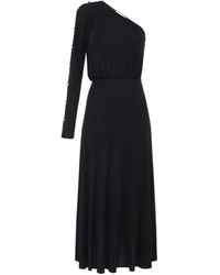 Elisabetta Franchi - Midi-Kleid Mit Einem Schulterträger Und Knöpfen - Lyst