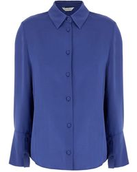 Max Mara - Overhemden ,Blauw ,Leer Mxpvoliera Shirt - Lyst