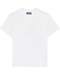 Vilebrequin - T-Shirt Aus Baumwolle Mit Farblich Passender Schildkrötenstickerei Für Herren - Lyst