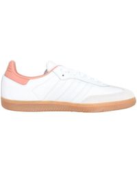 adidas Originals - Weiße rosa samba og w sneakers - Lyst