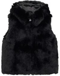 EA7 - Ski W Elitary Fashion Eco Fur Vest - Lyst
