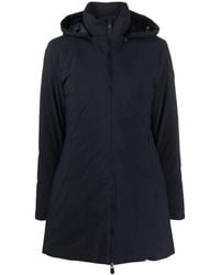 Save The Duck - Rachel Hooded Coat Blau Schwarz - Lyst