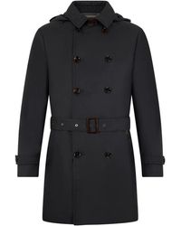 Moorer - Jassen ,Grijs ,Polyester Elegante Double-Breasted Jas - Lyst