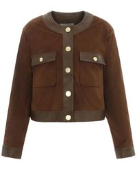 Urbancode - Collarless Faux-Suede Jacket - Lyst
