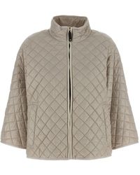 Max Mara - Jassen ,Grijs ,Polyester Delfina Reversible Cape - Lyst