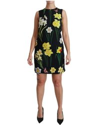Dolce & Gabbana - Floral sleeveless sheath mini dress - Lyst