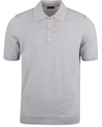 Stenströms - Tops ,Blauw ,Wol Blauwe Merino Wol Polo Shirt - Lyst