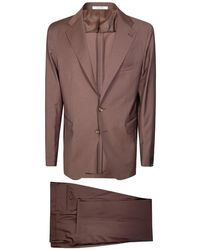 Tagliatore - Kostuums ,Bruin ,Wol Abito Monopetto Lana - Lyst