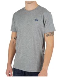La Martina - T-shirt con logo ricamato - grigio - Lyst