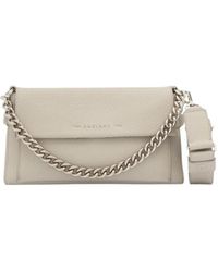Orciani - Weiche Leder-Schultertasche Mit Kette Und Riemen - Lyst