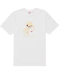 Supreme - Tops ,Zwart ,Katoen Bear Tee - Lyst