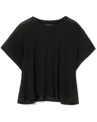 Dondup - Tops ,Zwart ,Katoen Stijlvol T-Shirt - Lyst