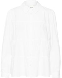 Cream - Overhemden ,Wit ,Witte Blouse Met Ruches - Lyst