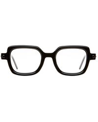 Kuboraum - Accessoires ,Zwart ,Zwart Glans Ivoor Vierkante Bril - Lyst
