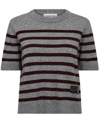Haute L'Amitié - Grijs/Amarone Streep Cash Stripe Trui - Lyst