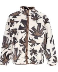 Huf - Hoodies & Sweatvesten ,Veelkleurig ,Polyester Sherpa Teddy Bear Jacquard Zip Jas - Lyst