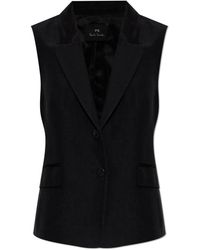 Paul Smith - Turtleneck Vest Met Gesloten Revers - Lyst