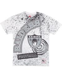 Mitchell & Ness - Tops ,Wit ,Katoen Oakland Raiders Nfl Team Tee - Lyst