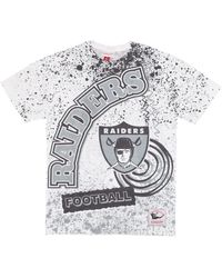 Mitchell & Ness - Tops ,Wit ,Katoen Oakland Raiders Nfl Team Tee - Lyst