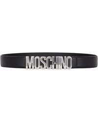 Moschino - Cintura Opaca Con Iconico Logo Lettering - Lyst
