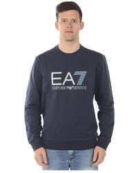 EA7 - Hoodies & Sweatvesten ,Blauw ,Zip-Throughs - Lyst