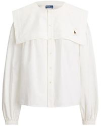 Polo Ralph Lauren - Overhemden ,Wit ,Katoen Pony Long Sleeve Shirt - Lyst