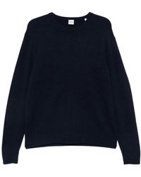 Aspesi - Truien & Vesten ,Blauw ,Wol Trui Van Wol Met Ronde Hals - Lyst