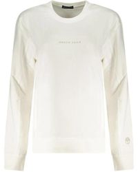 North Sails - Hoodies & Sweatvesten ,Wit ,Katoen Sweater Met Ronde Hals En Logo - Lyst