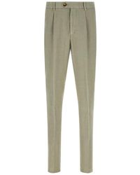 Brunello Cucinelli - Linnen Gabardine Broek Geverfd - Lyst