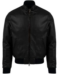 The Jack Leathers - Blaue lederjacke - Lyst