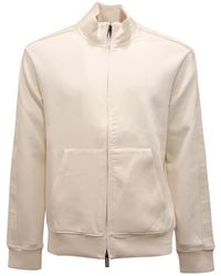 Armani - Vanilla Full-Zip Sweatshirt Jersey Interior - Lyst