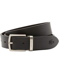 Lacoste - Accessoires ,Zwart ,Leer Elegante Riem - Lyst
