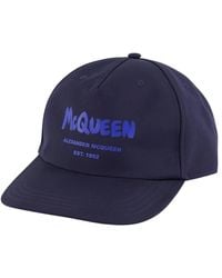 McQueen - Blau Graffiti Logo Baseball Cap - Lyst