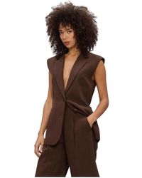 Notre-v - Jassen ,Bruin ,Leer Nv-Hilda Blazer - Lyst