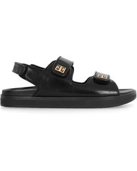 Givenchy - 4G Muster Schwarze Offene Zehenschuhe - Lyst