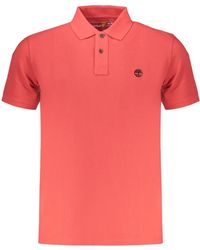 Timberland - Tops ,Rood ,Katoen Polo Shirt Met Korte Mouwen - Lyst