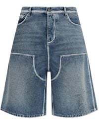 Amiri - Korte Broeken ,Blauw ,Denim Ma Carpenter Shorts - Lyst