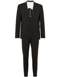 DSquared² - Kostuums ,Zwart ,Wol Zwart Wollen Pak Modern Slim Fit - Lyst