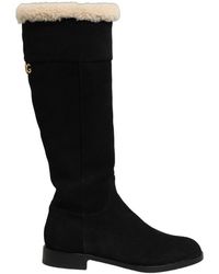 Dolce & Gabbana - Black Suede Leather Knee High Boots Shoes - Lyst