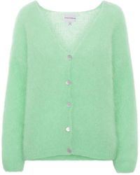American Dreams - Truien & Vesten ,Groen ,Wol Mintgroen Batik-Geïnspireerd Vest - Lyst