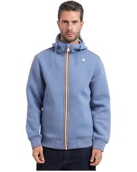 K-Way - Hoodies & Sweatvesten ,Blauw ,Polyester Rainer Spacer Fleece - Lyst